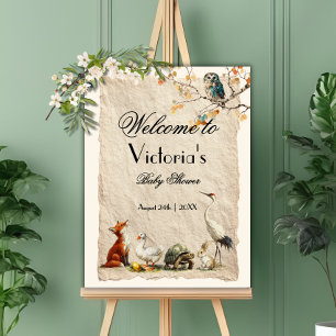 Affiche Personnages du livre d'Aesop Baby Shower