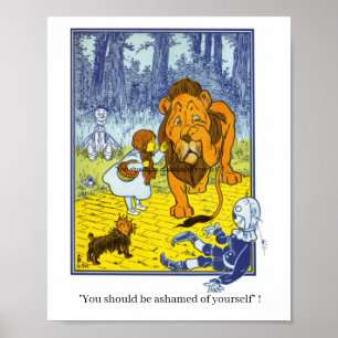 Affiche Personnages vintage du Magicien d'Oz