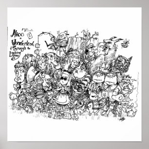 Affiche Personnages Wonderland