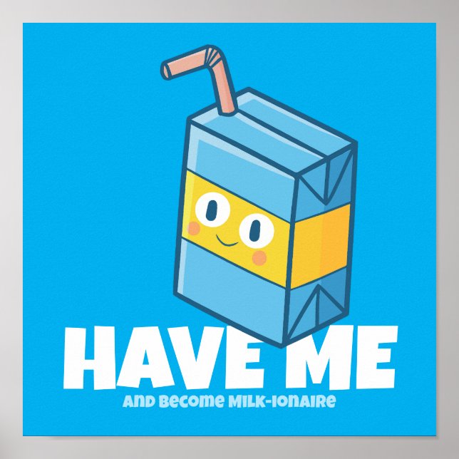 Affiche Personnalisable "Ai-je pris le lait ionaire" (Devant)