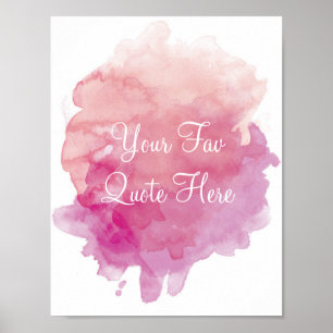 Affiche personnalisable de citation d'aquarelle
