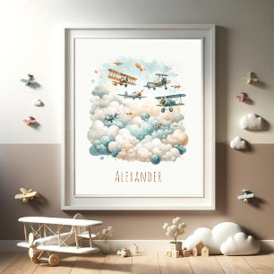 Affiche Personnalisable des avions Vintages et des