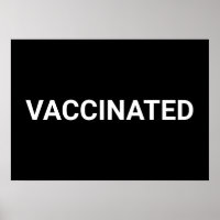 Affiche personnalisable en noir blanc vacciné