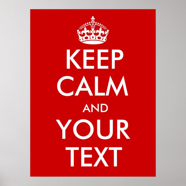 Affiche personnalisable Keep Calm (Devant)