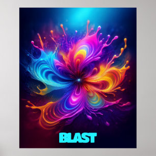 Affiche personnalisable Liquefied Blast Of Color