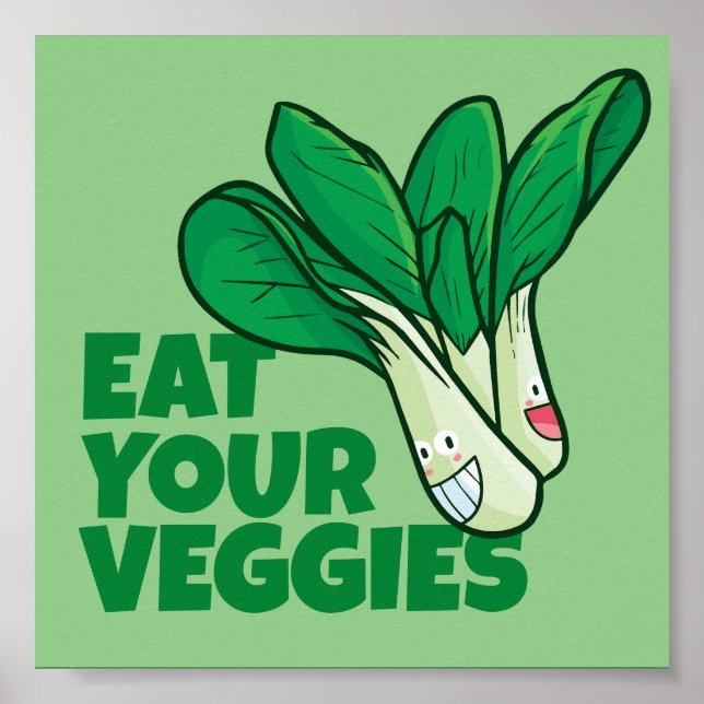 Affiche Personnalisable Mangez vos légumes - Lettuce (Devant)