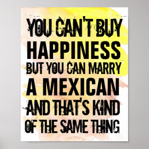 Affiche Personnalisable Mariage Mexicain, Toute Nationalit