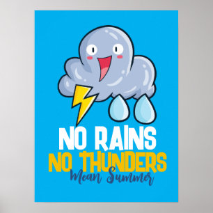 Affiche Personnalisable Pas de pluie Pas de tonnerre