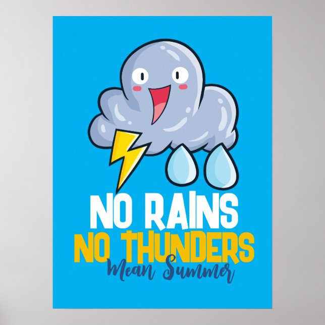 Affiche Personnalisable Pas de pluie Pas de tonnerre (Devant)