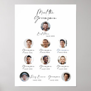 Affiche Personnalisable Rencontrez les Groomsmen Introduct