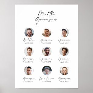 Affiche Personnalisable Rencontrez les Groomsmen Introduct