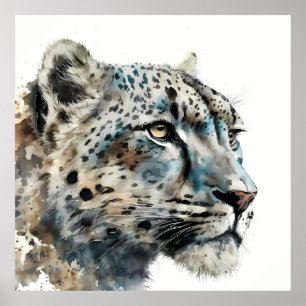 Affiche Personnalisable Snow Leopard Art Imprimer Wallart 