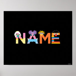 Affiche personnalisable sur alphabet de rue Sésame