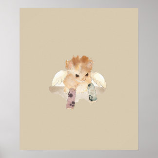 affiche personnalisable tatouage tot chat