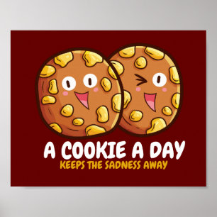 Affiche Personnalisable "Un biscuit par jour"