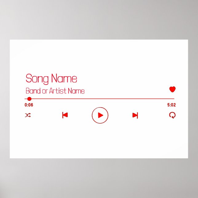 Affiche Personnalisable votre musique préférée (Devant)