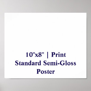 Affiche Personnalisé 10"x8" Semi-brillant standard
