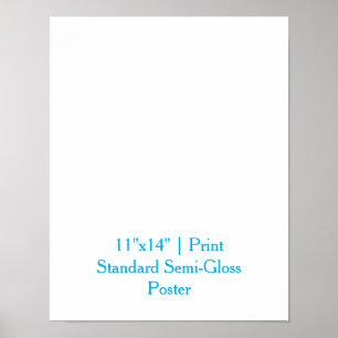 Affiche Personnalisé 11"x14" Semi-brillant standard