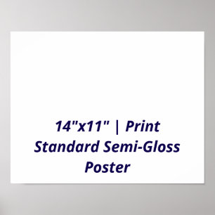 Affiche Personnalisé 14"x11" Standard Semi-brillant