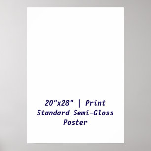 Affiche Personnalisé 20"x28" Semi-brillant standard