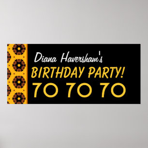 Affiche Personnalisé 70e anniversaire ou toute année Gold