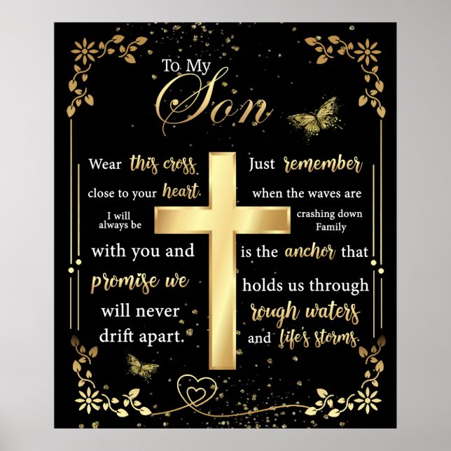 Affiche Personnalisé À Ma Couverture Fils (Devant)