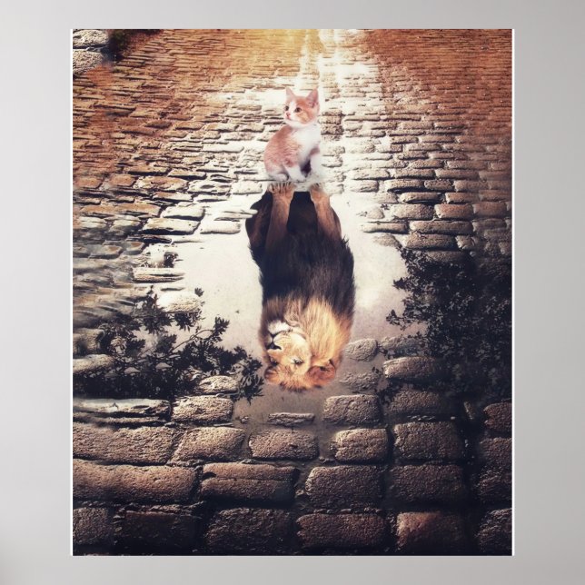 Affiche Personnalisé À Ma Cute Cat Et Lion Blanket (Devant)