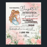 Affiche Personnalisé À Ma Fille De Maman<br><div class="desc">Personnalisé À Ma Fille De Maman</div>