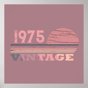 Affiche Personnalisé cinquante vintage fête du 50e anniver