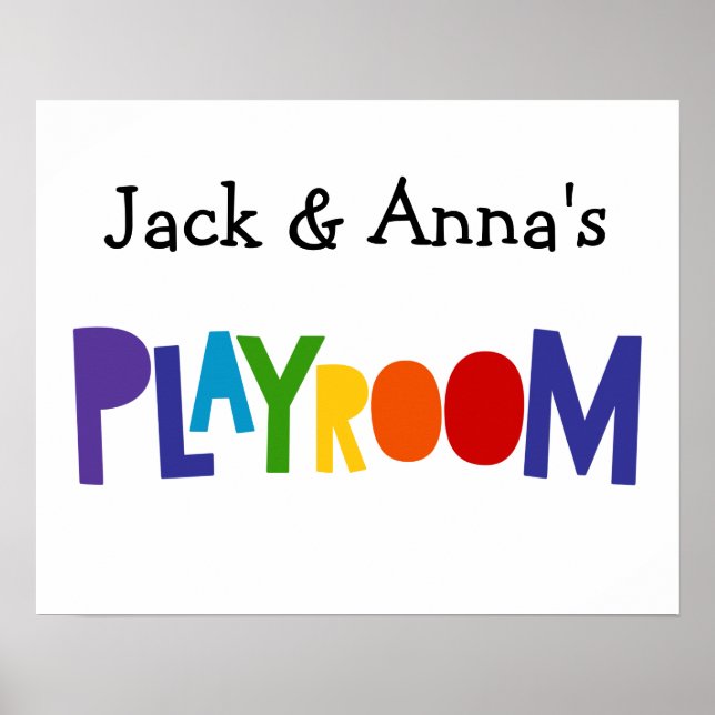Affiche Personnalisé Enfants Playroom Wall Art (Devant)