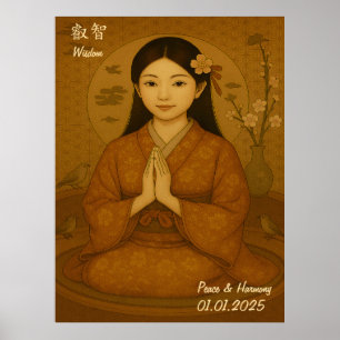Affiche Personnalisé esthétique Zen Méditation Minutieuse