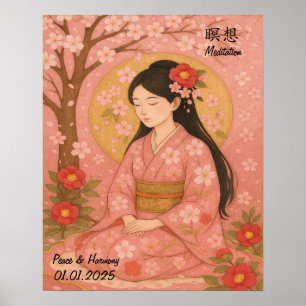 Affiche Personnalisé esthétique Zen Méditation Minutieuse