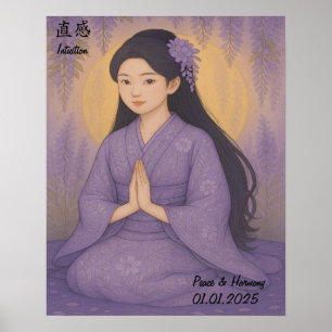 Affiche Personnalisé esthétique Zen Méditation Minutieuse