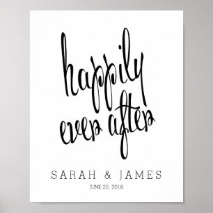 Affiche Personnalisé Happy Jamais Après Mariage Keepsaké