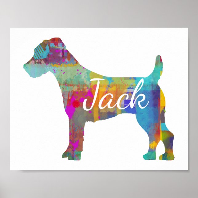 Affiche Personnalisé Jack Russell Terrier Art Imprimer (Devant)