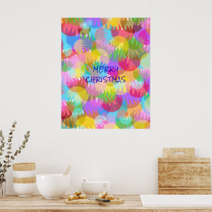 AFFICHE PERSONNALISÉ JOYEUX DE COULEUR ÉPARGNÉE NOËL