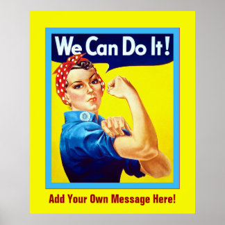 Affiche Personnalisé ~ Nous Pouvons Le Faire! ~ VINTAGE