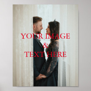 Affiche Personnalisé Personnalisé Votre Propre Photo & Tex