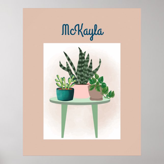 Affiche Personnalisé Plante Lover Wall Art (Devant)