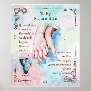 Affiche Personnalisé Pour Ma Future Femme