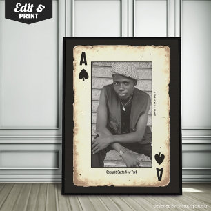 Affiche Personnalisé Rebel Ado Mur Art, Poker Droit Outta