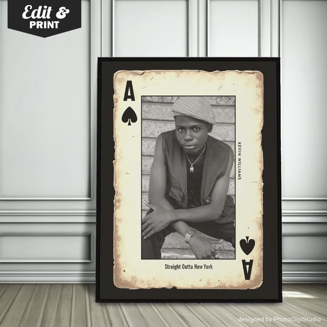 Affiche Personnalisé Rebel Ado Mur Art, Poker Droit Outta (Custom Rebel Teen Wall Art, Poker Straight Outta Poster)