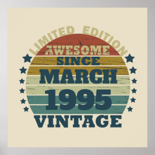 Affiche Personnalisé Trente vintage 30e anniversaire