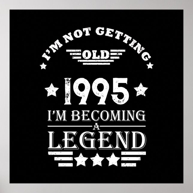 Affiche Personnalisé Trente vintage 30e anniversaire (Devant)