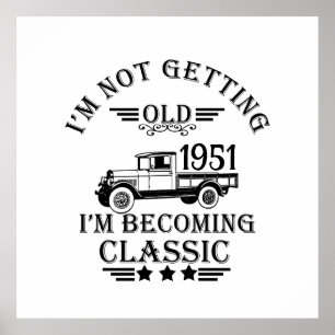 Affiche Personnalisé vintage 65e anniversaire hommes cadea