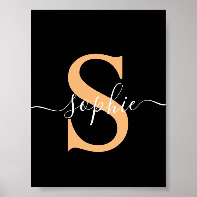 Affiche Personnalisé Votre Nom, Nom Personnalisé, Cadeau A (Devant)