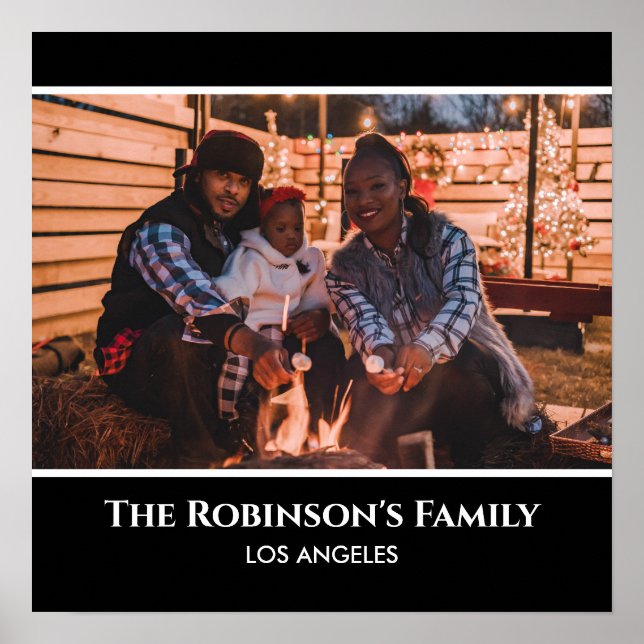 Affiche Personnalisé votre photo dans un cadre noir avec d (Devant)