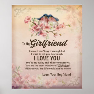 Affiche Personnalisée À La Couverture De Ma Petite Amie