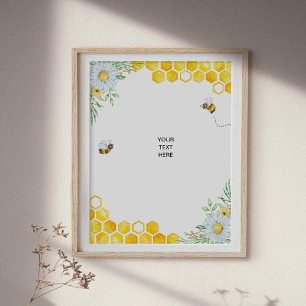 Affiche personnalisée abeille à miel