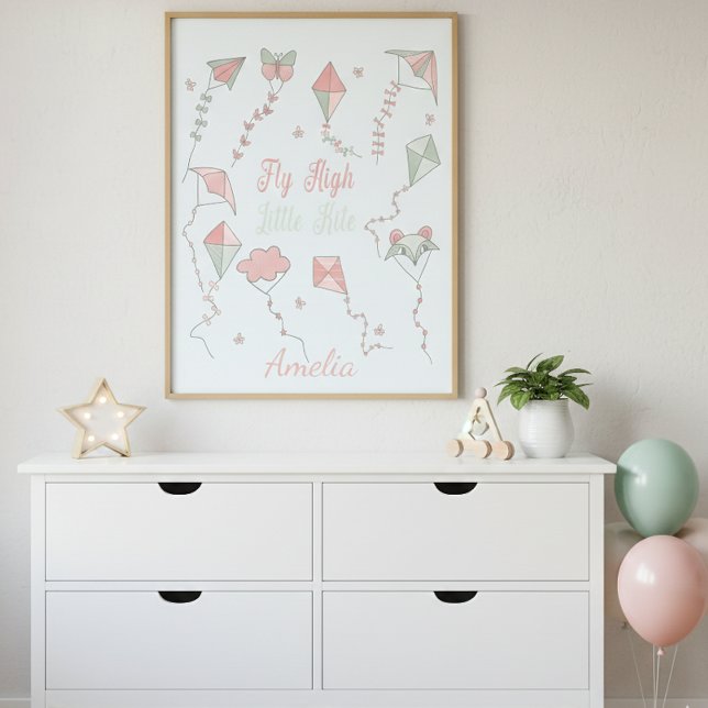 Affiche personnalisée avec le nom de Cerf-volant v (Créateur téléchargé)